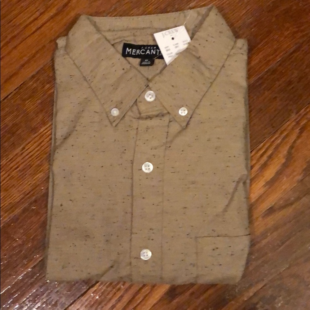 J. Crew Brown Oxford Shirt NWT